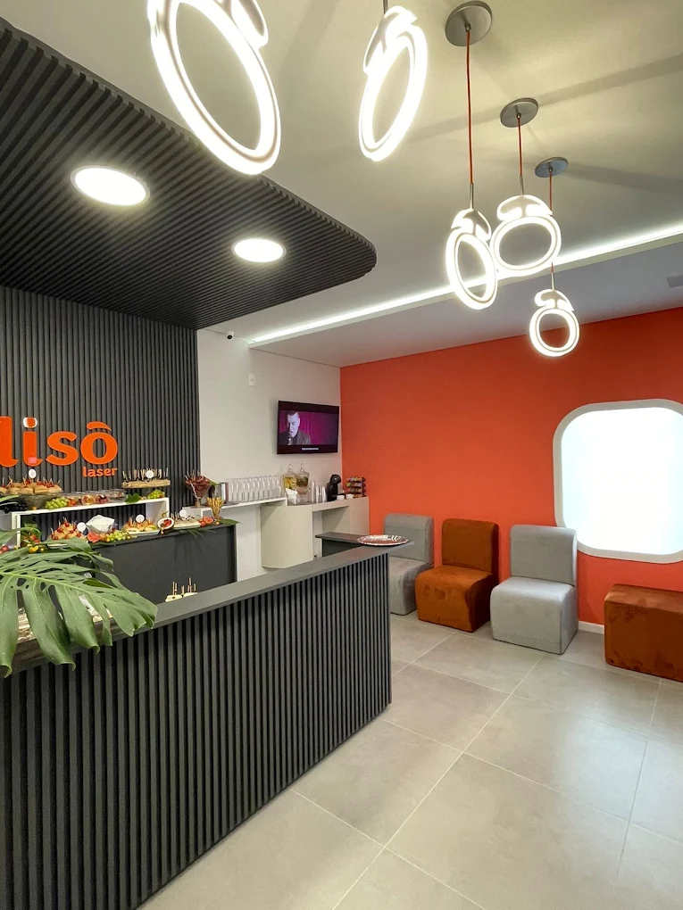 Recepção moderna de uma unidade Lisô Laser